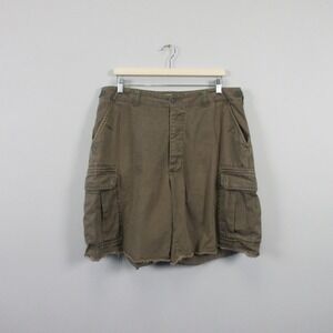 American Eagle AE Supply Cargo Shorts Men 38 Green Cotton Hiking Outdoor y2k 610